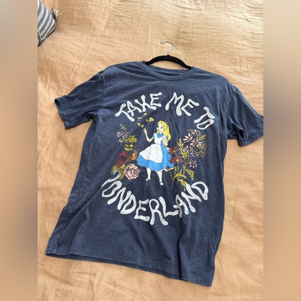 Disney Take Me to Wonderland Alice Graphic T-Shirt in navy - Picture 4 of 7